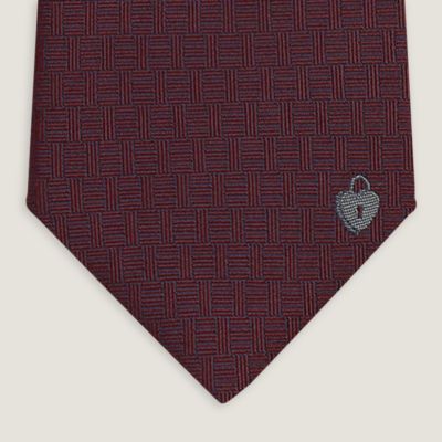 ☆ HERMES エルメス スクエア ニット タイ ネクタイ ムラサキ